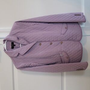 Talbots Lilac Womens Thin Puffer Coat Size 8
